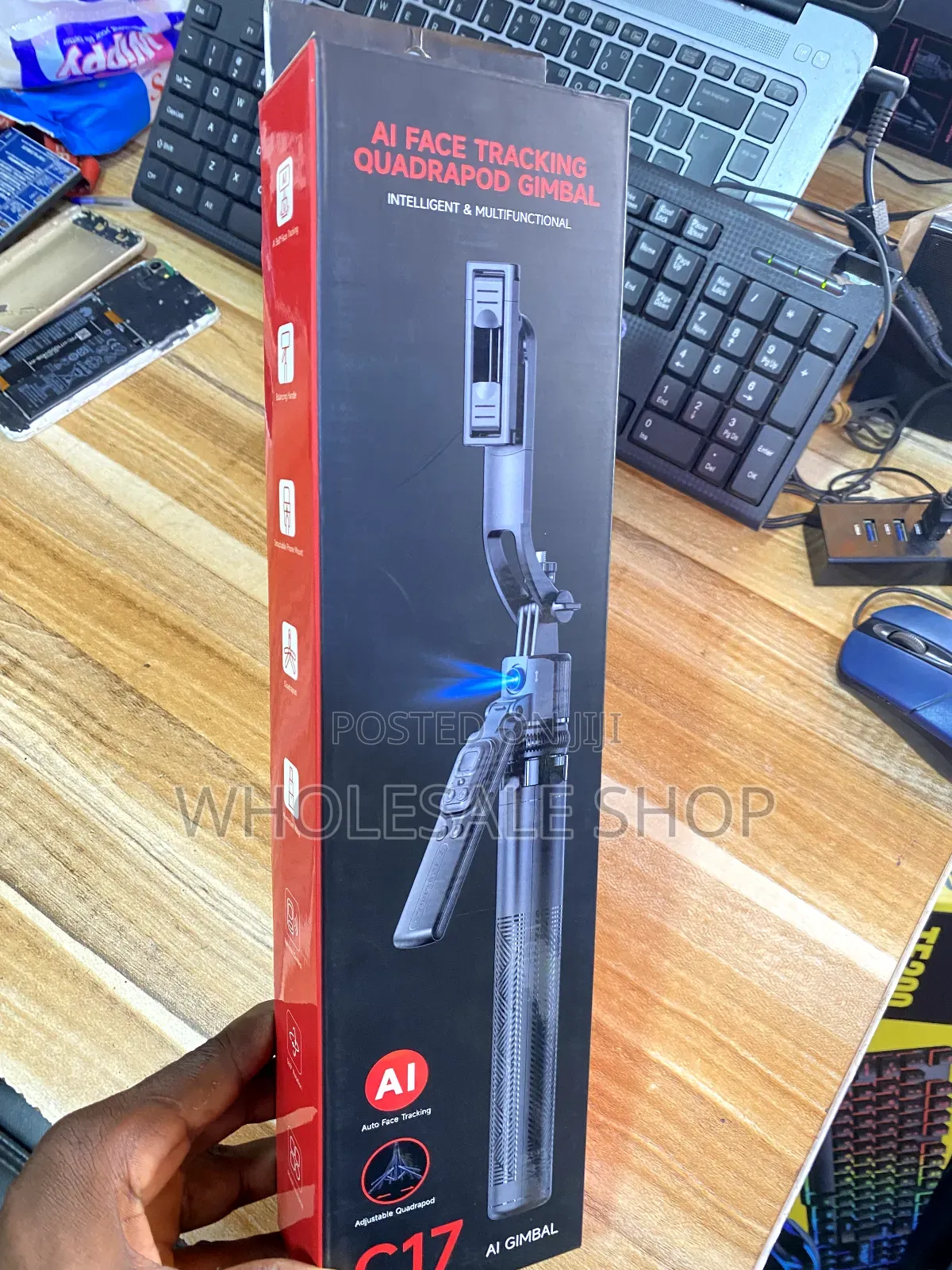 Ai Self Rotating Selfie Stick Quadripod