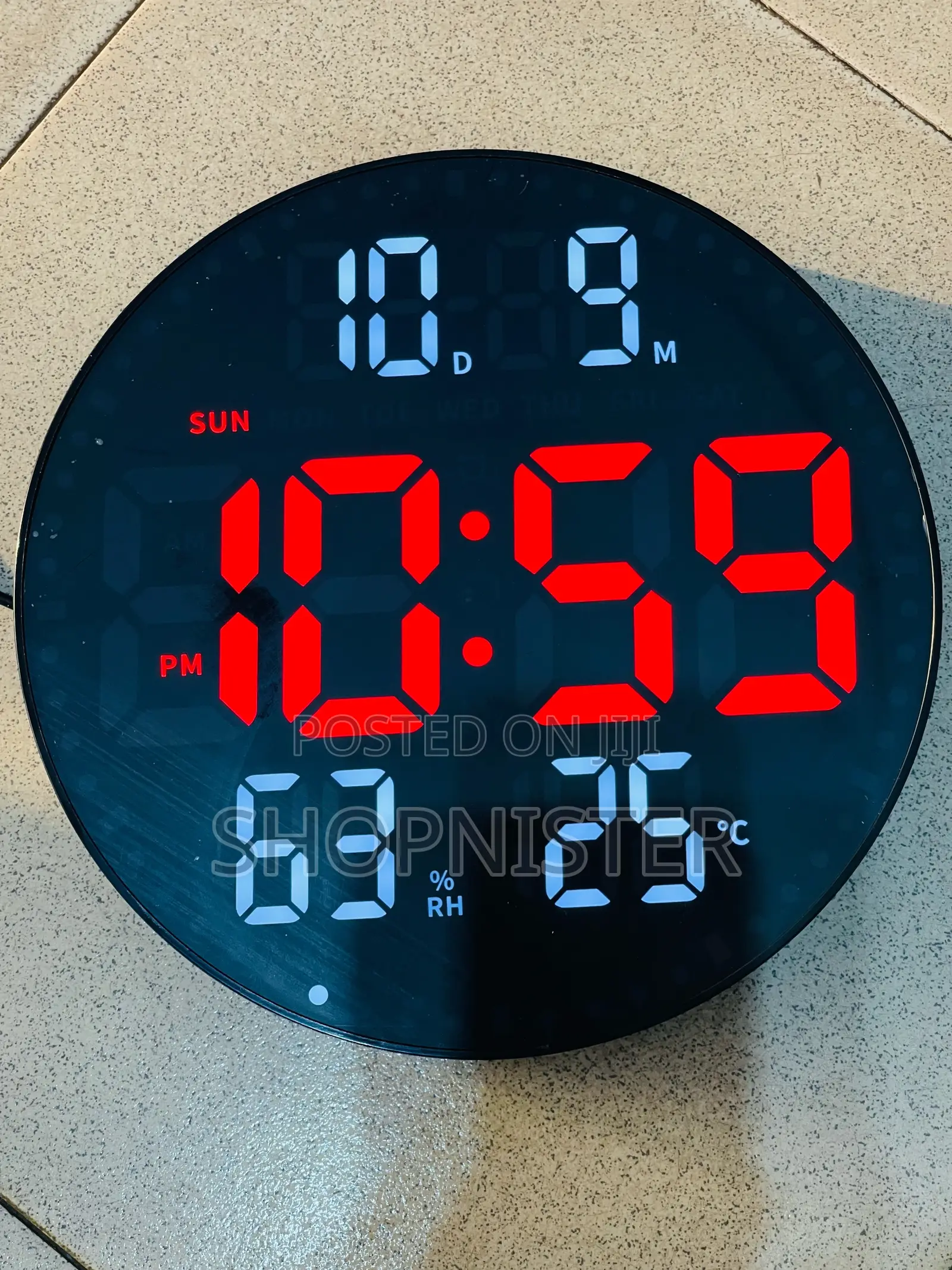 Digital Clock With Hydrometer and Thermometer