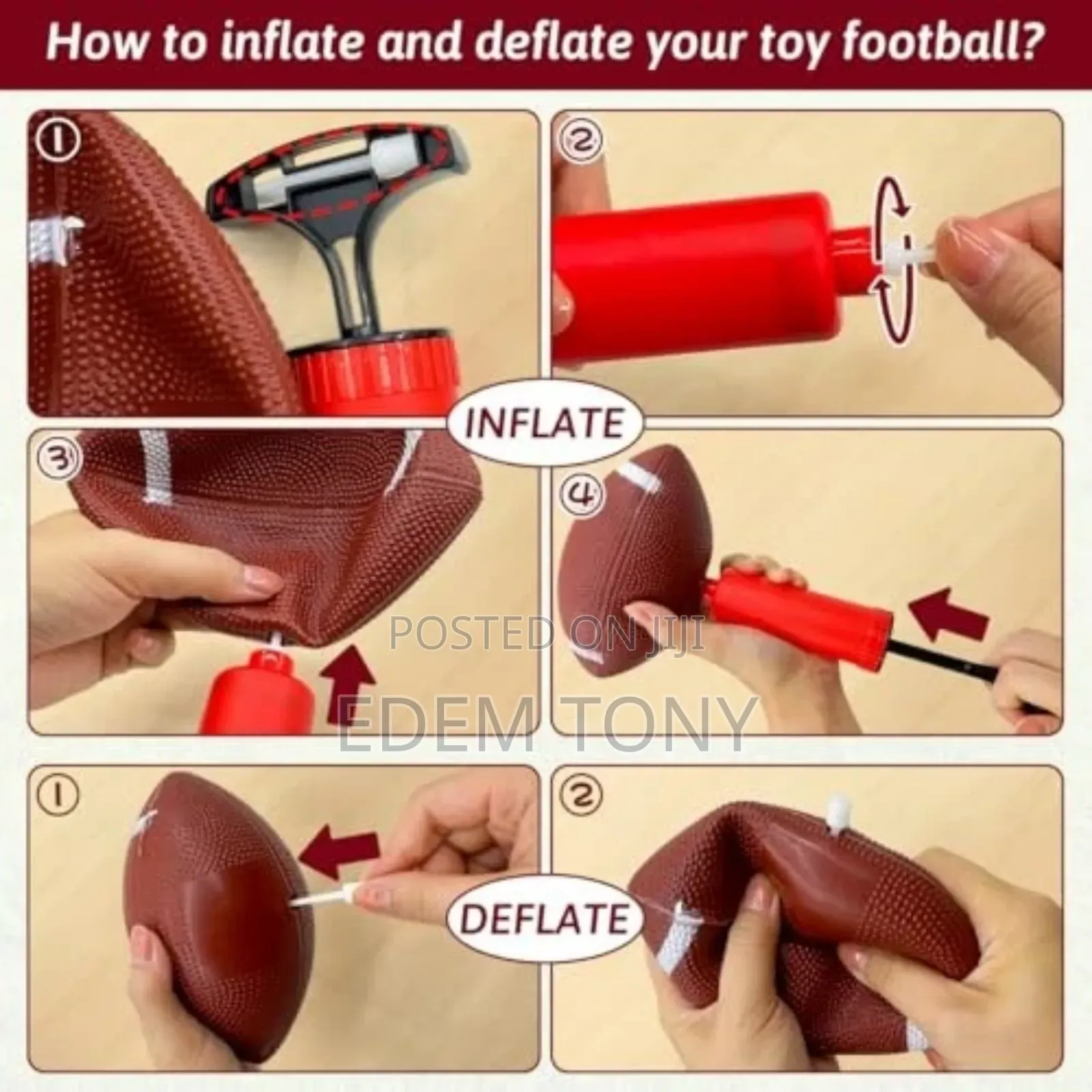 Football Toss Game With 4 Inflatable Balls, Throwing Target Games