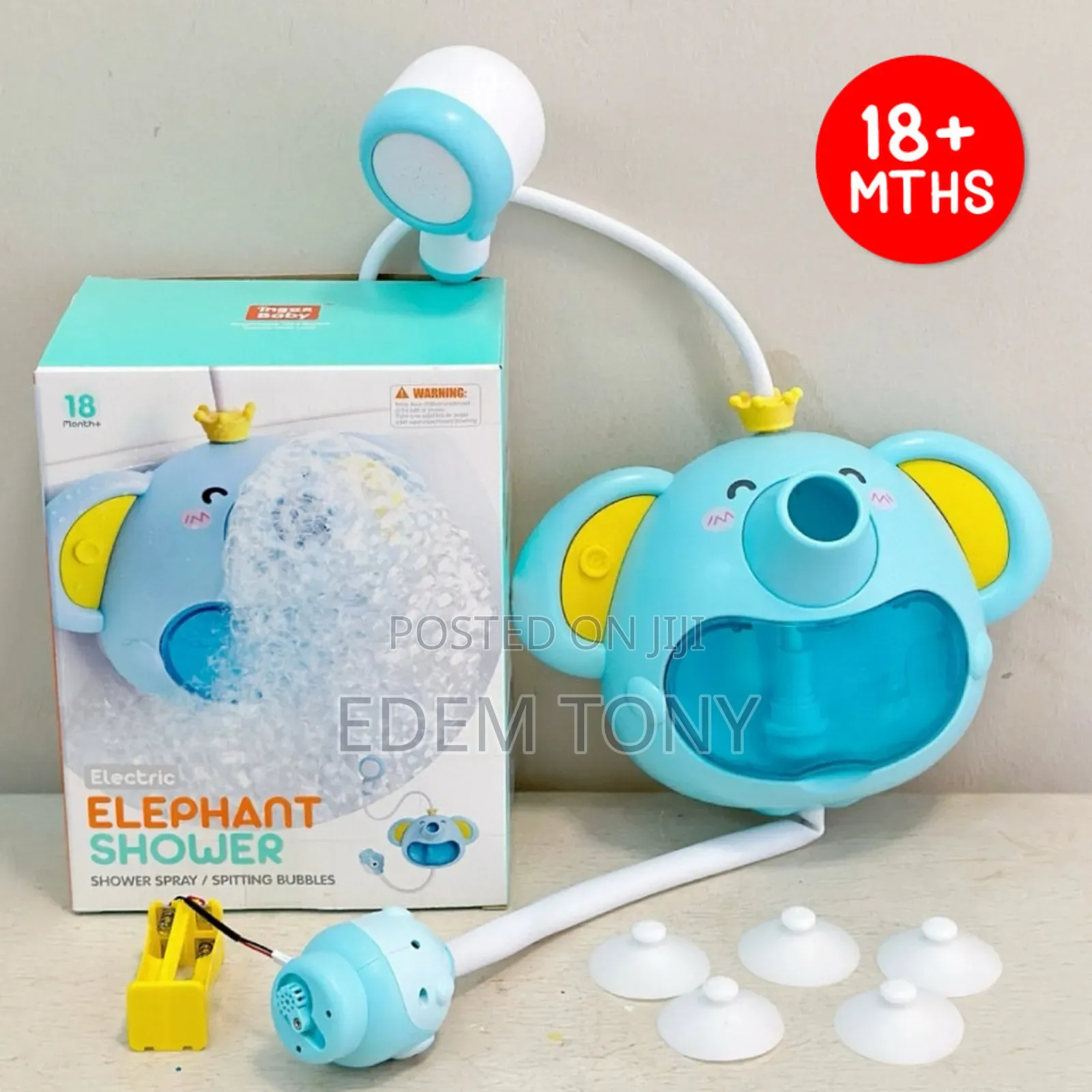 Toddler Elephant Shower Bubbles Bath Toy