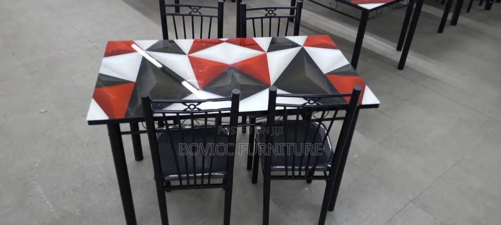 Glass Top 4 Seater Dining Table