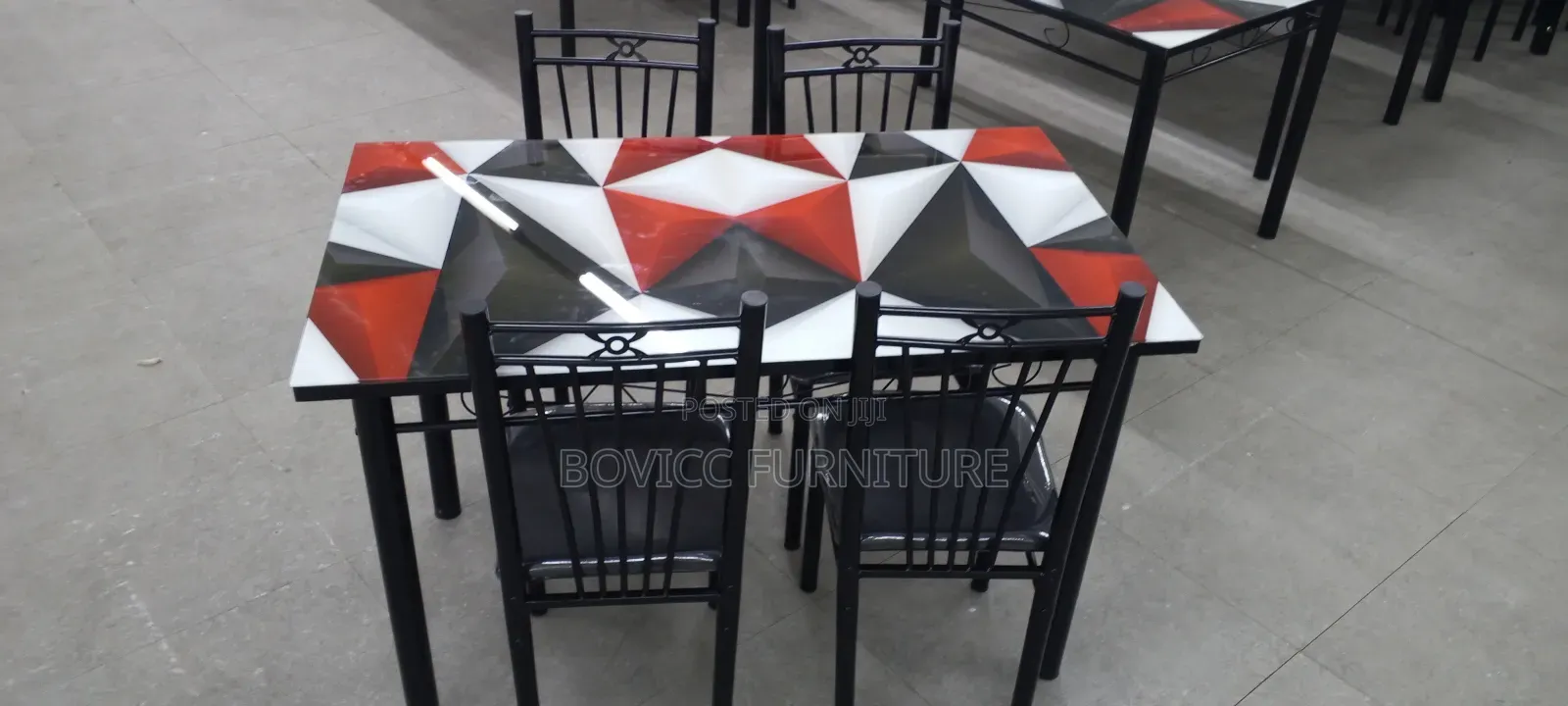 Glass Top 4 Seater Dining Table