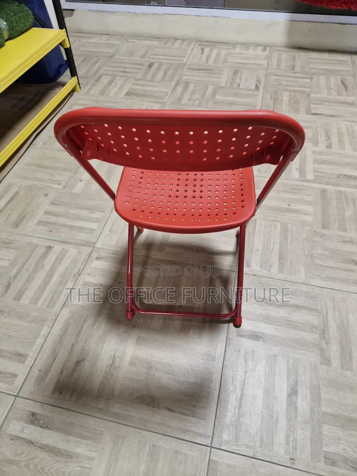 Red Plastic Folding Chair