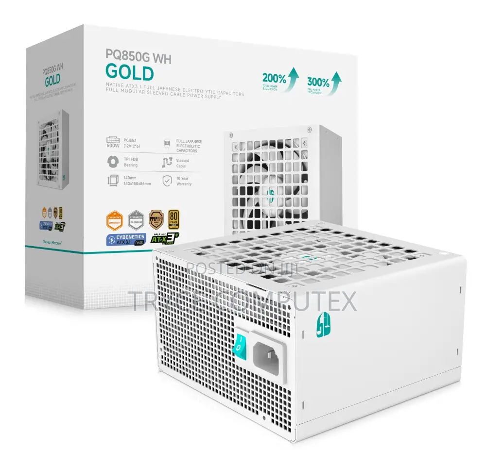 Deepcool 850w 80+ Gold Fully Modular Pci-E 5.1 12v Power Supply