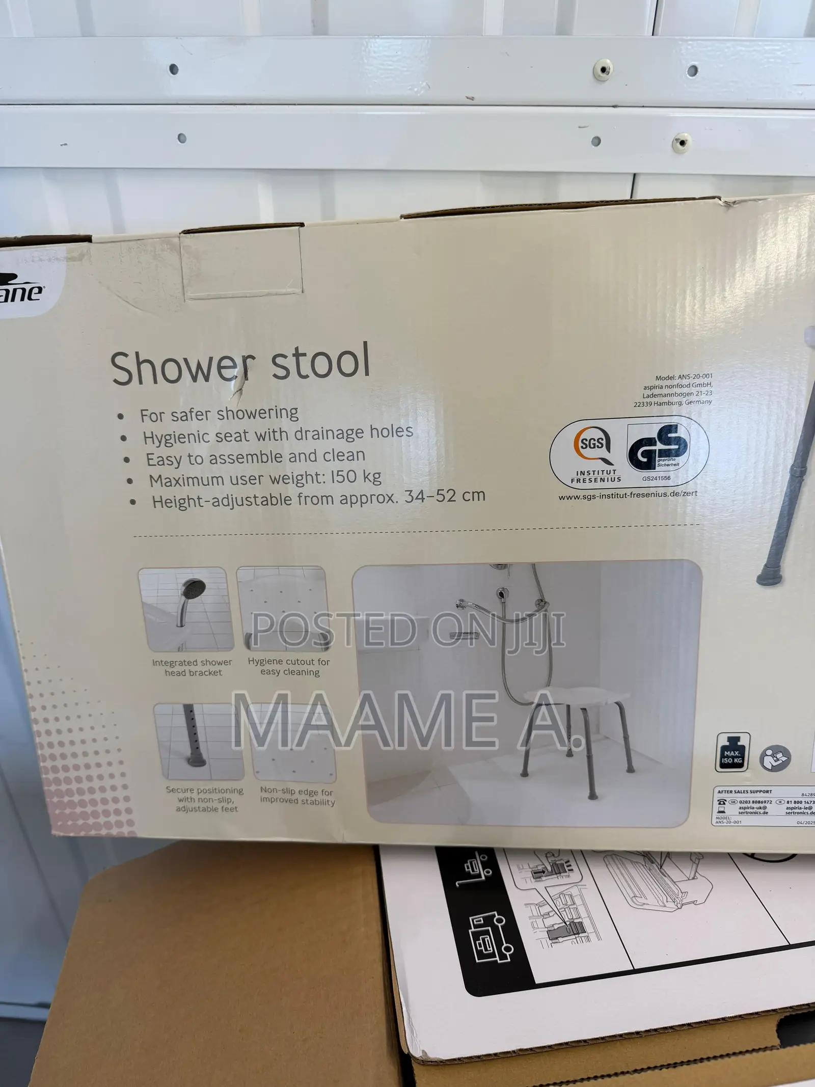 Shower Chair Height Adjustable Tub Seat Bathroom