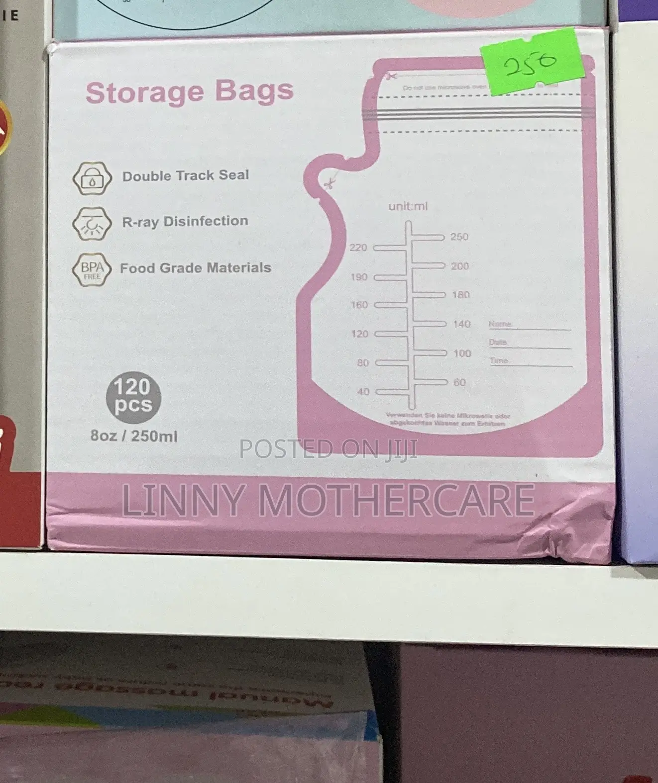 120pcs Breastmilk Storage Bags