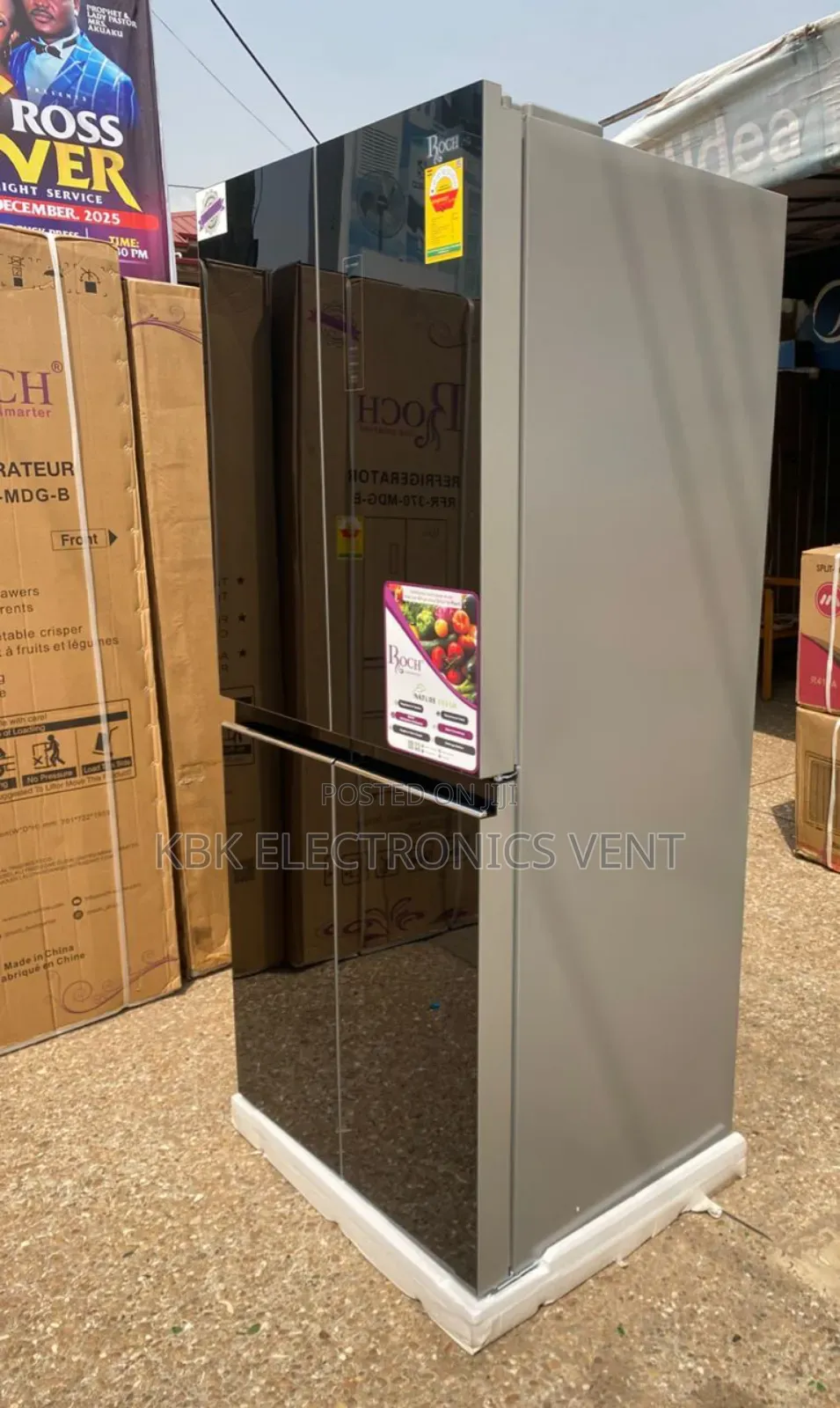 Roch 450liter 4doors Refrigerator Mirror Doors