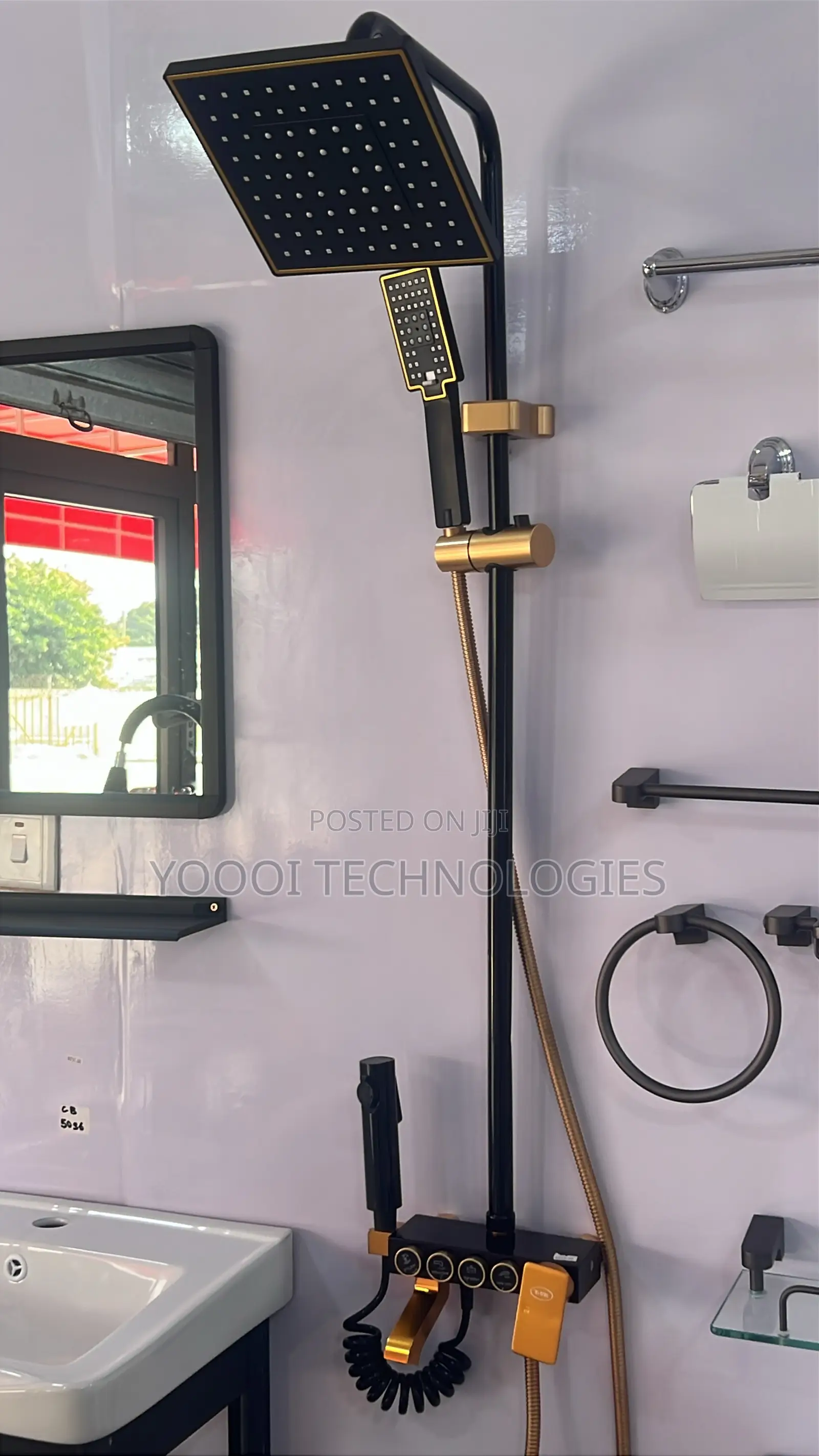 Black Gold 4 in 1 Shower Set
