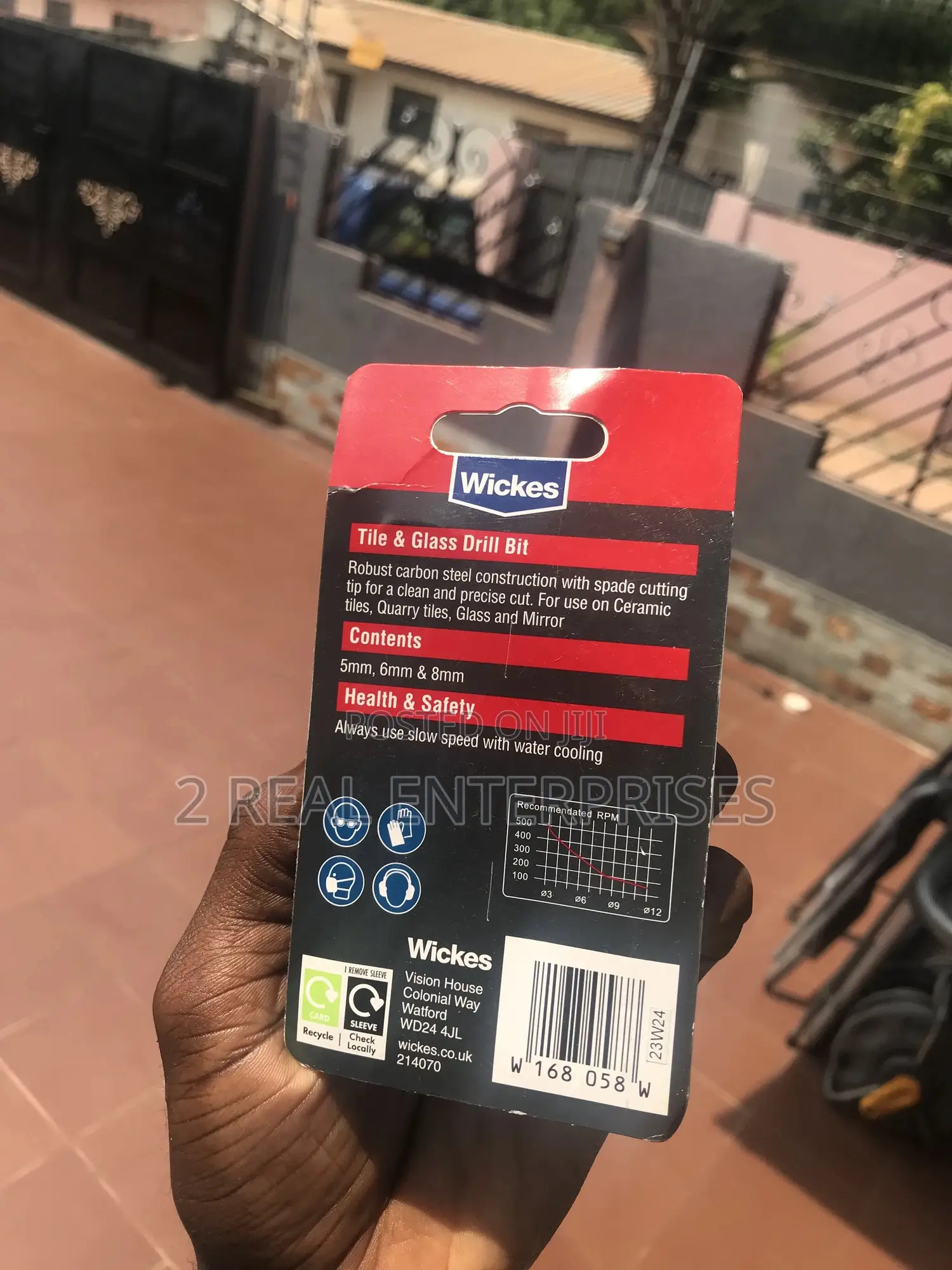 Genuine Wickes Tiles,Glass and Mirror Drill Bit 3 Set 5mm,6mm,8mm