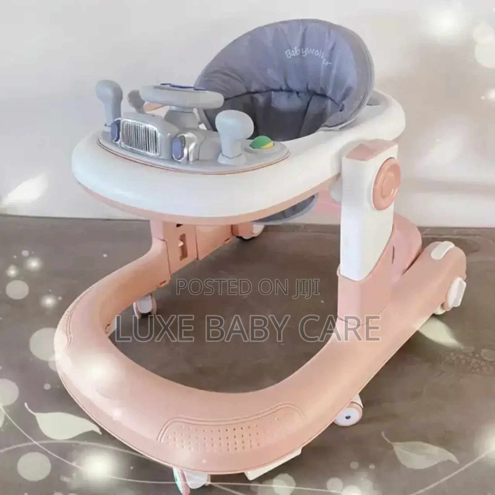 Baby Sit Inn And Push Walker With Adjustable Height Settings.