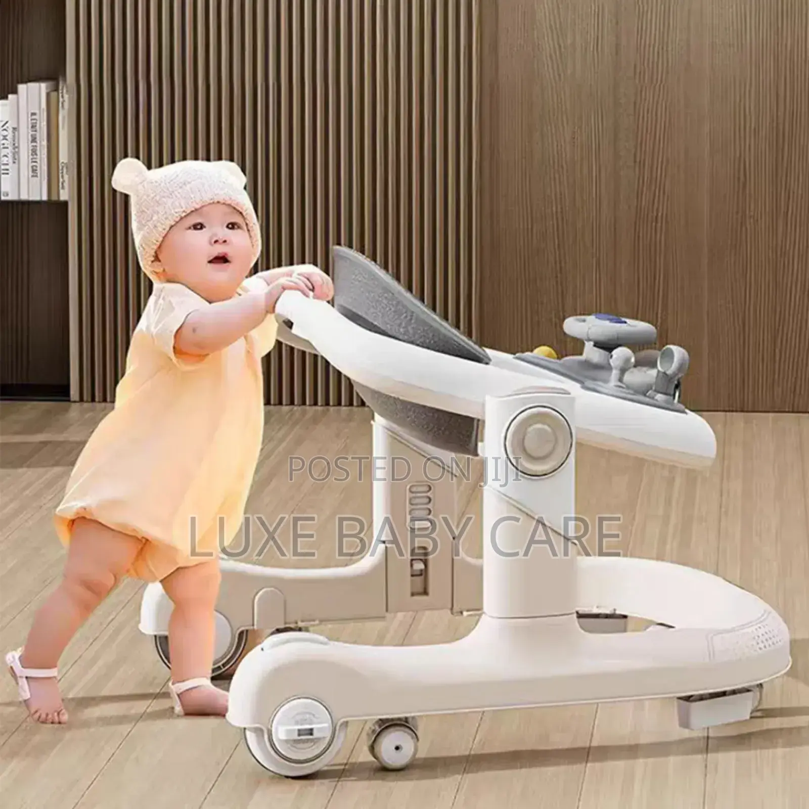 Baby Sit Inn And Push Walker With Adjustable Height Settings.