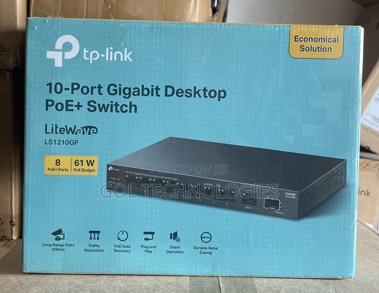 Tp-Link Ls1210gp 10-Port Gigabit Desktop Poe+ Switch Litewave 8 Poe+