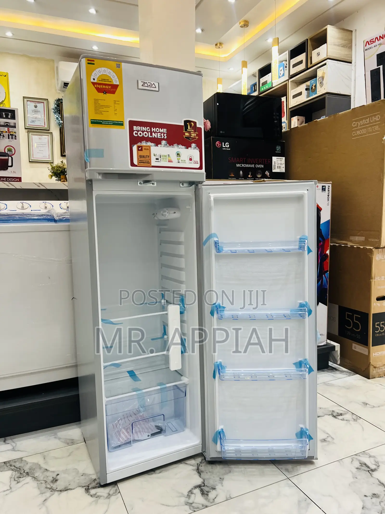 Original Zara 166liters Double Door Refrigerator(Zar24tmf) 