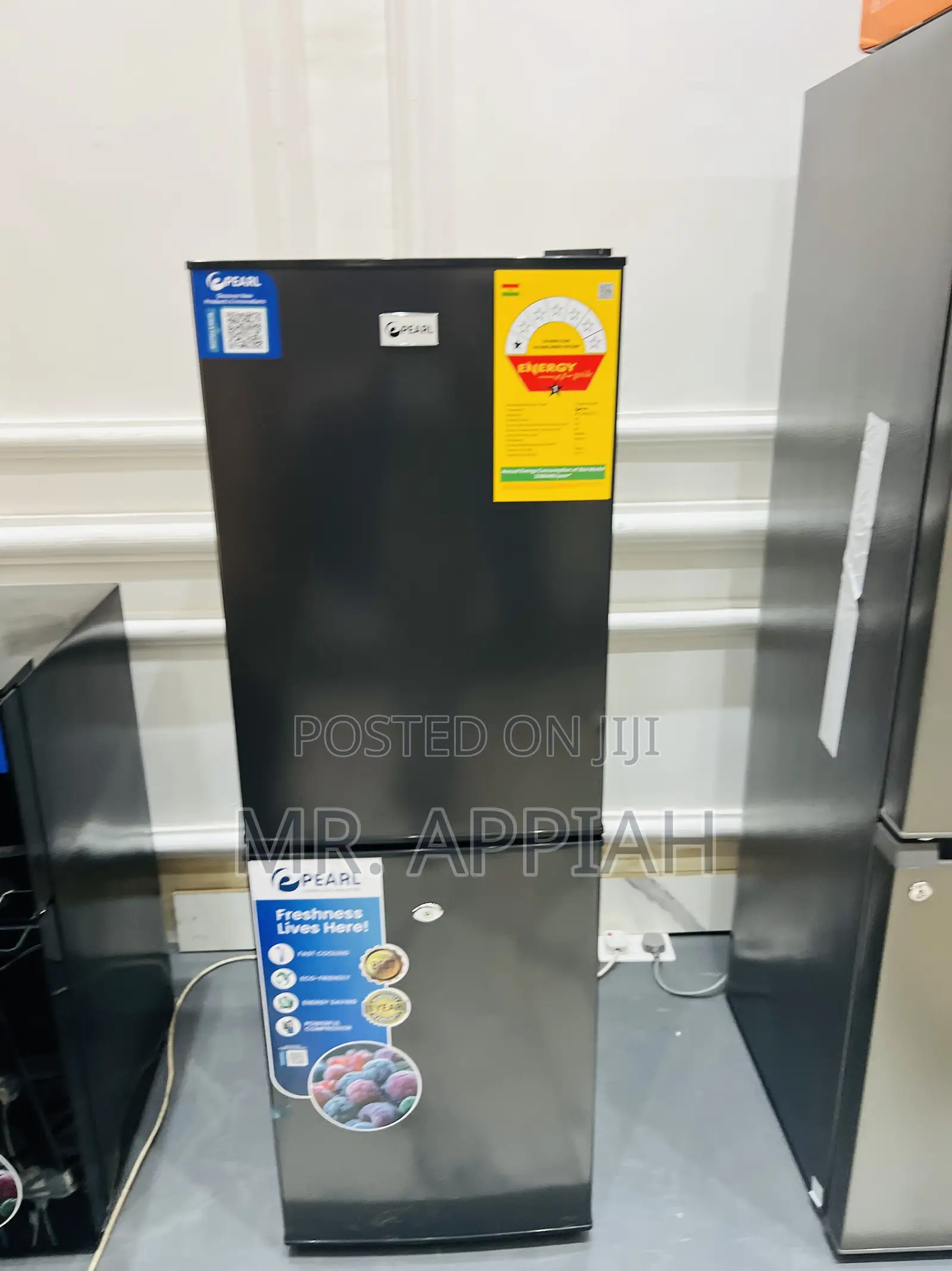 Energy Sufficient Pearl Pf-144b-10j Double Door Fridge(Gray)102l 
