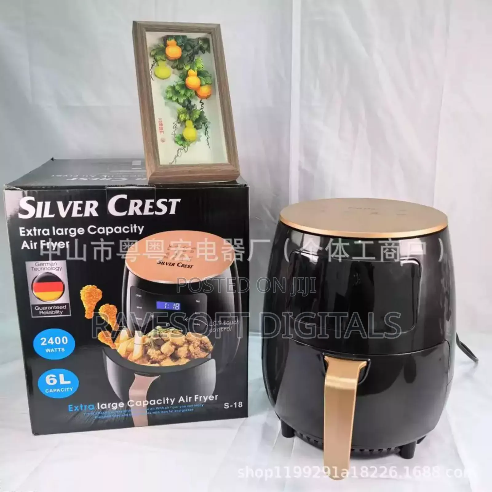 Silver Crest Air Fryer Extra Large 6l With Free Air Fryer Liner