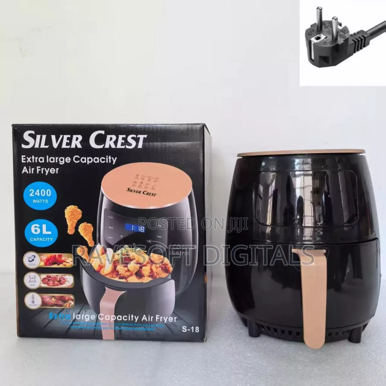 Silver Crest Air Fryer Extra Large 6l With Free Air Fryer Liner