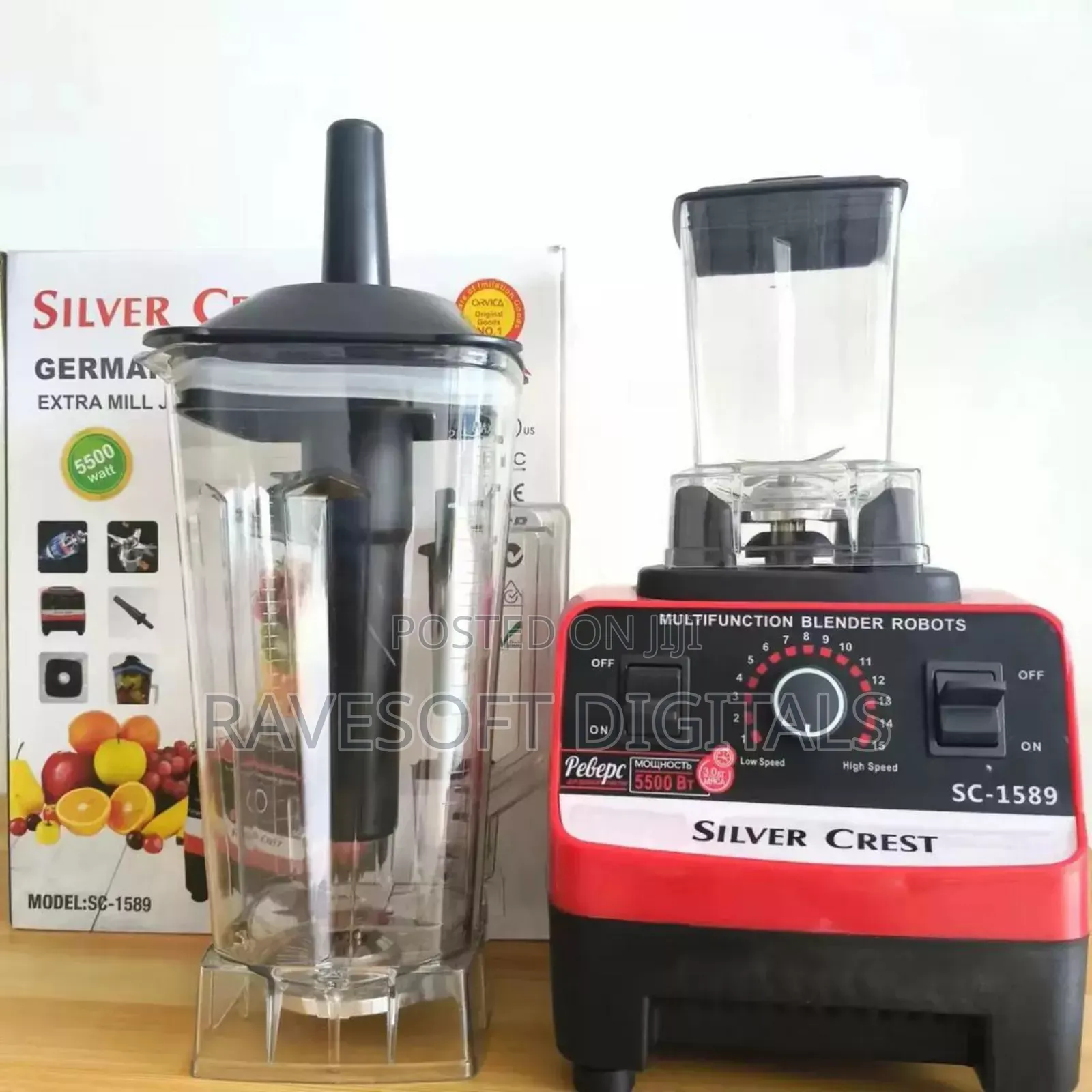 Multi-Functional 2in1 Silver Crest Blender 9525 Motor