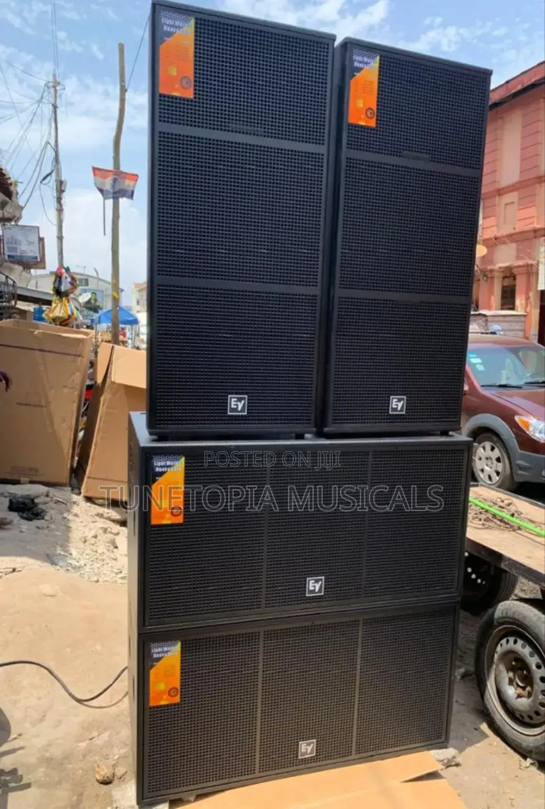 Ev Full Range And Double Bass And Amplifier Rack Set