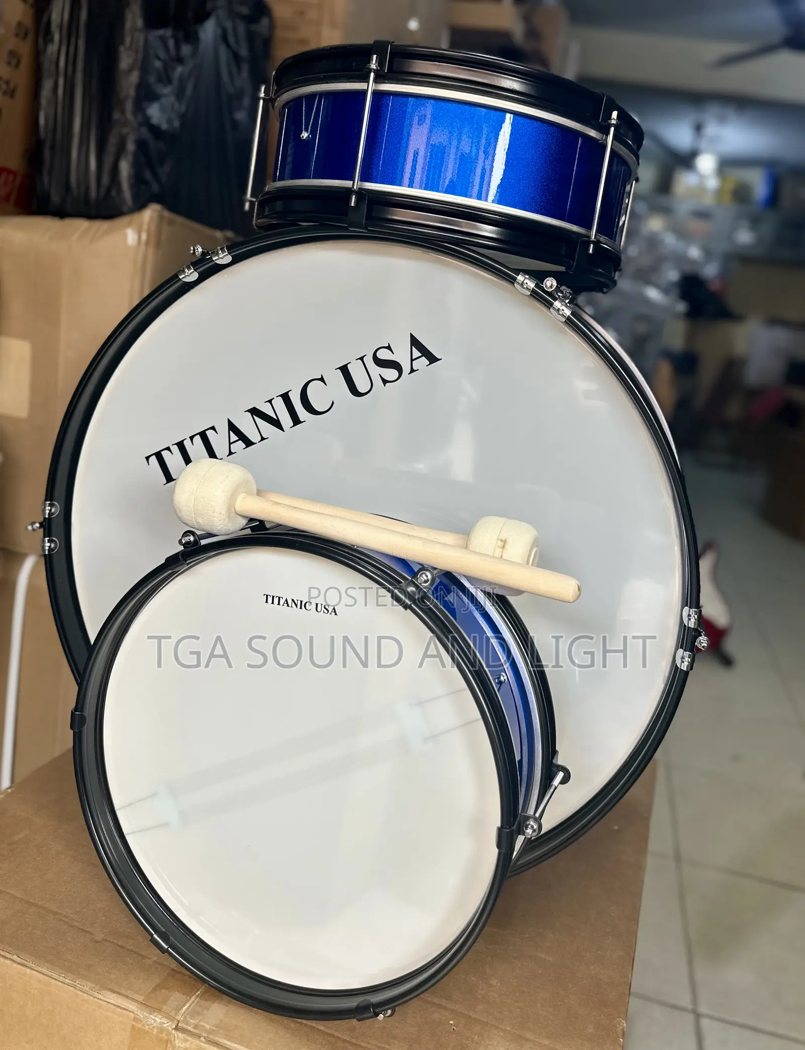 Titanic Usa 3pcs Marching Drum Set