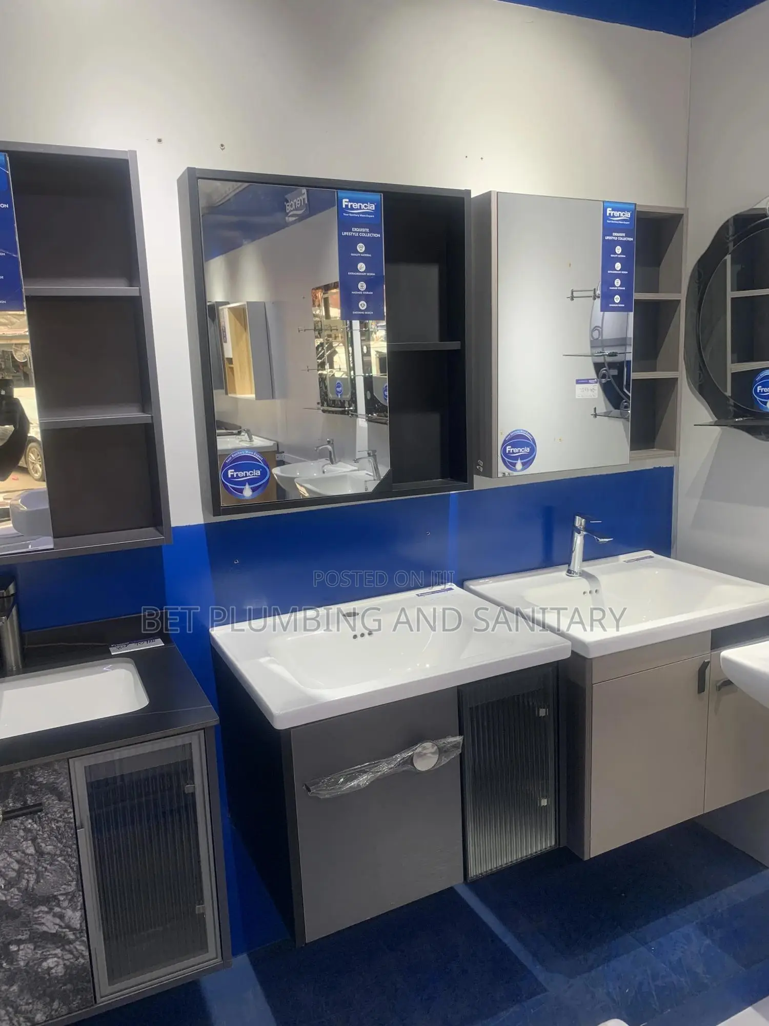 Imported Frencia Cabinet Basin With Mirror_wash Hand Basin and Mirror
