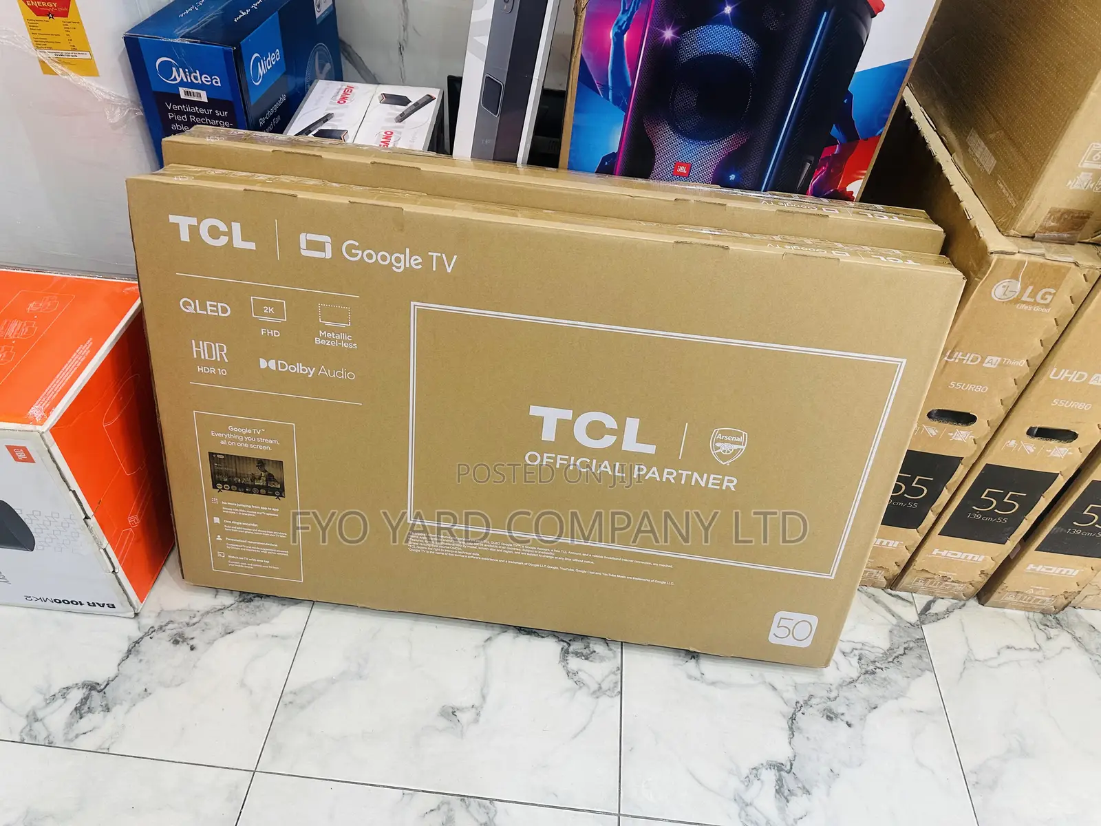 New Sealed Inbox 50inch Smart Android Qled Wireless Tv