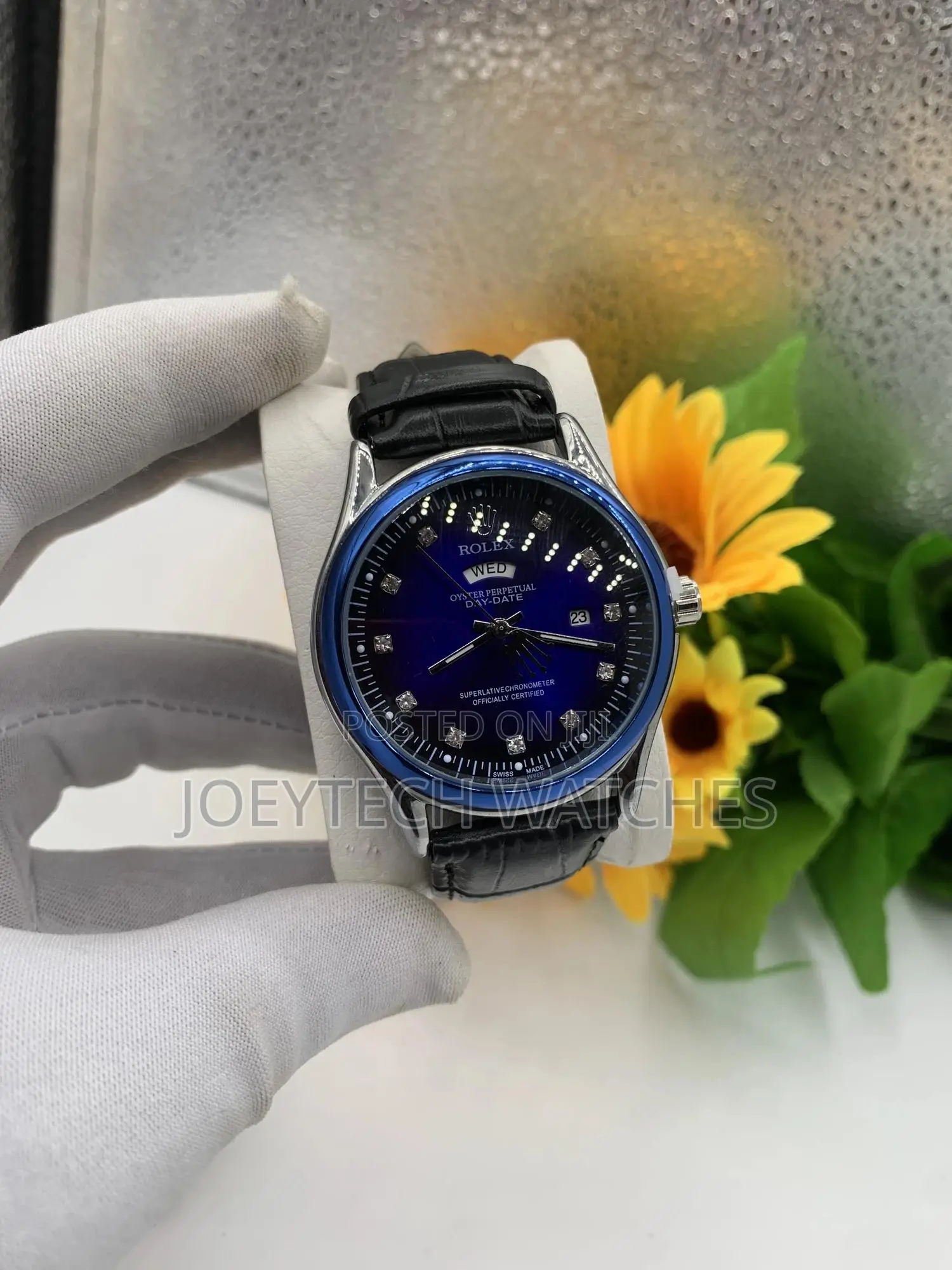 Men Rolex Leather Watches