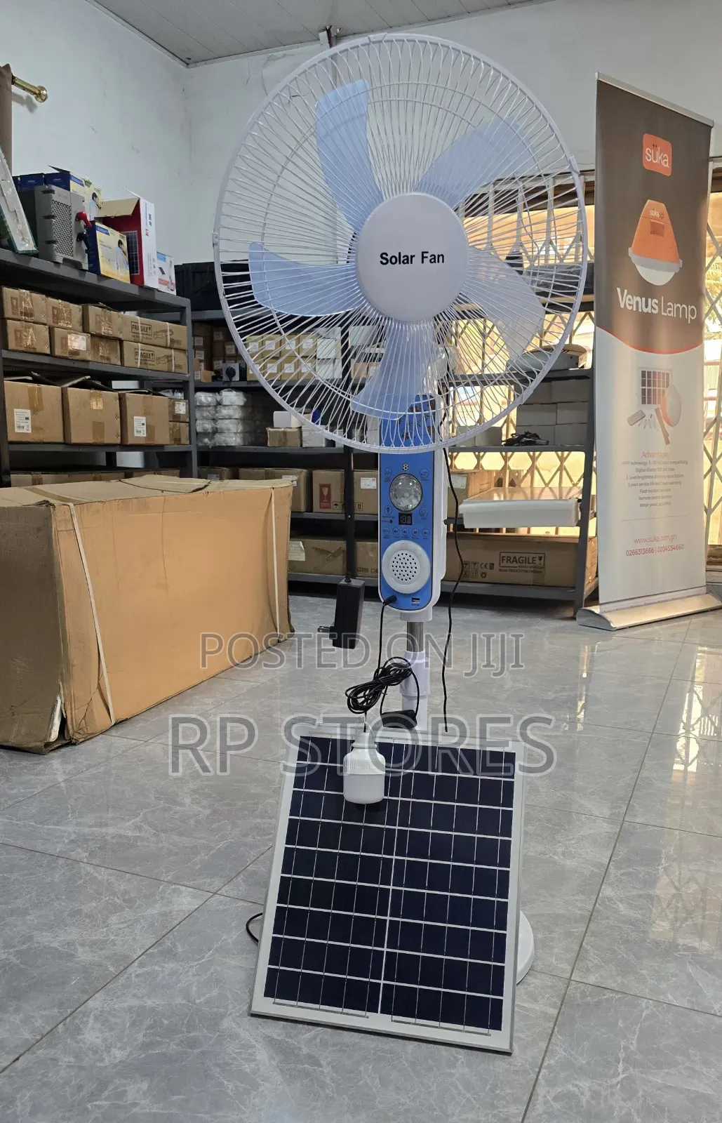 Solar Standing Fan / With Solar Panel