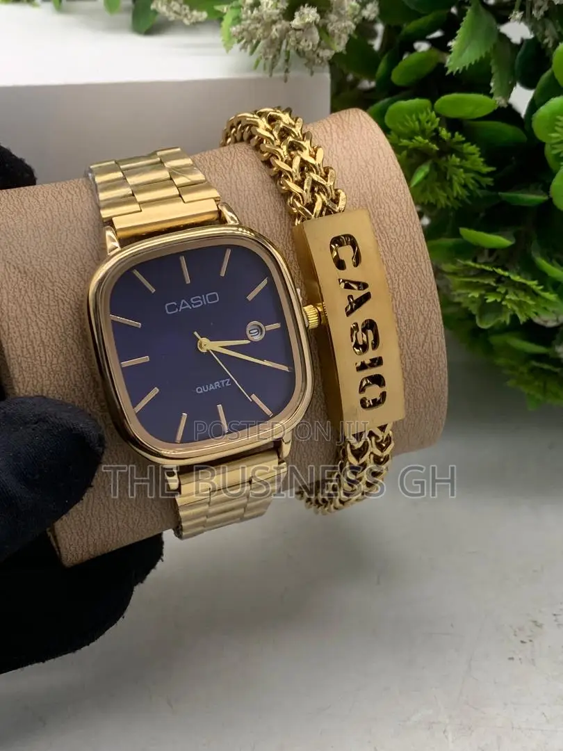 Casio Watch And Bangle Set