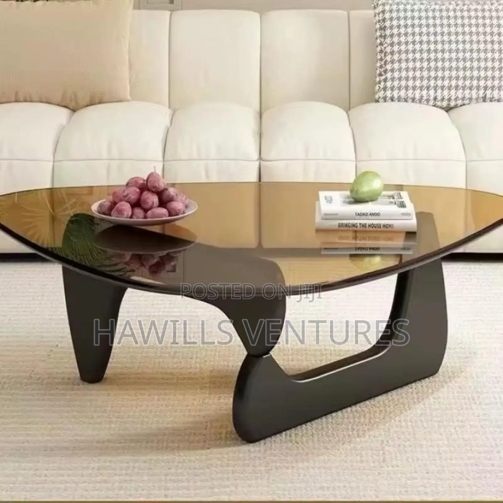 Trianguler Glass Center Table