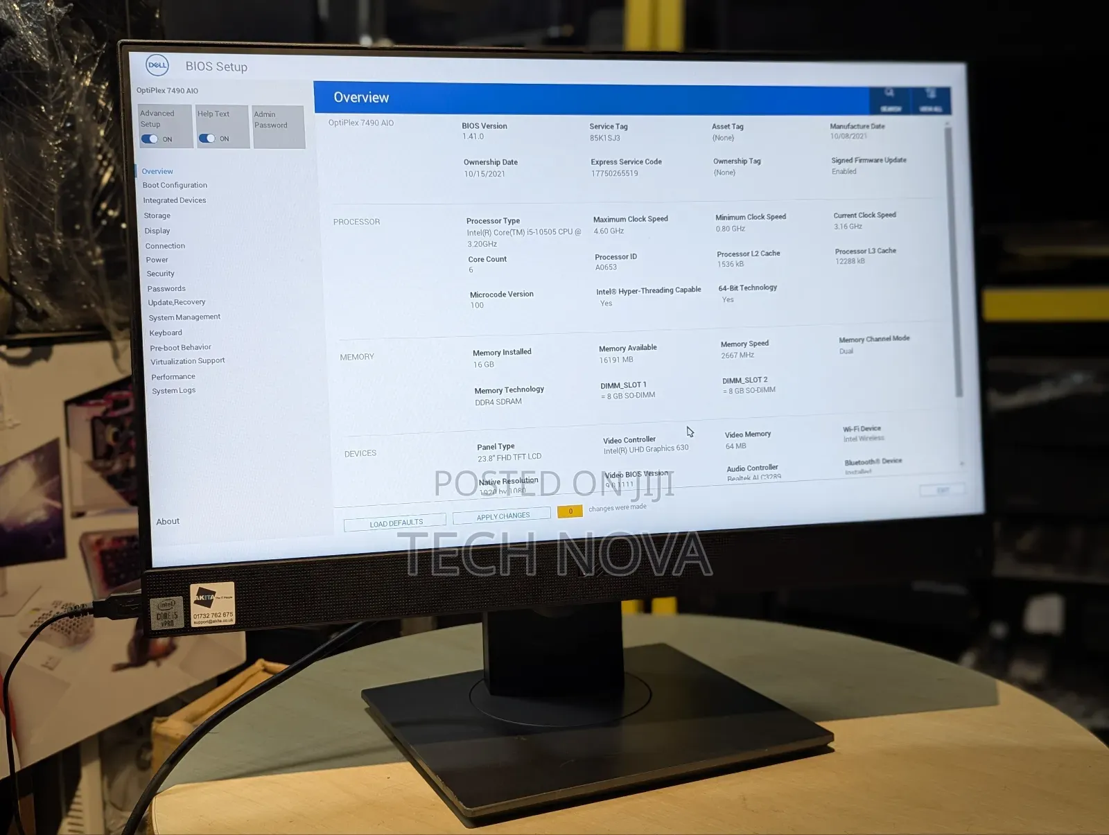 Desktop Computer Dell OptiPlex 7460 16GB Intel Core i5 SSD 256GB
