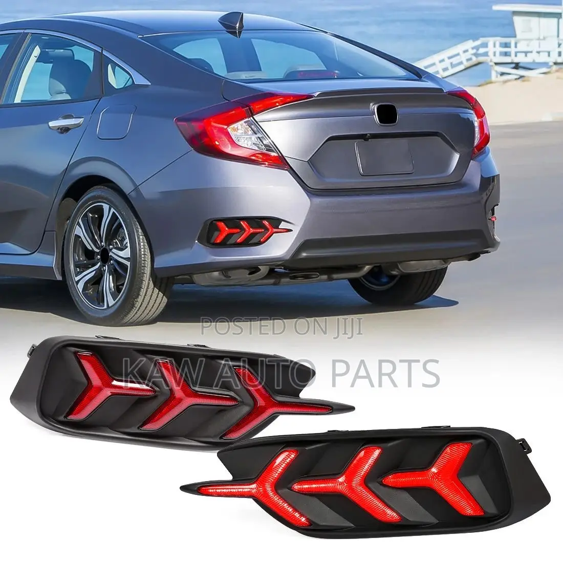 2016,2017,2018,2019,2020 Back , Rear Bumper Reflector for Honda Civic