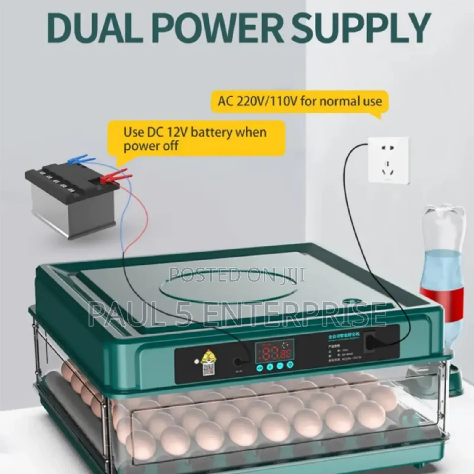 72eggs Incubator Wholesale and Retail Fully Automated With Dual Power