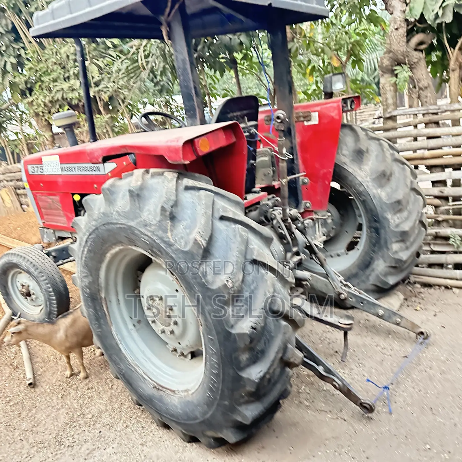 Mf 375 Tractor With Plough