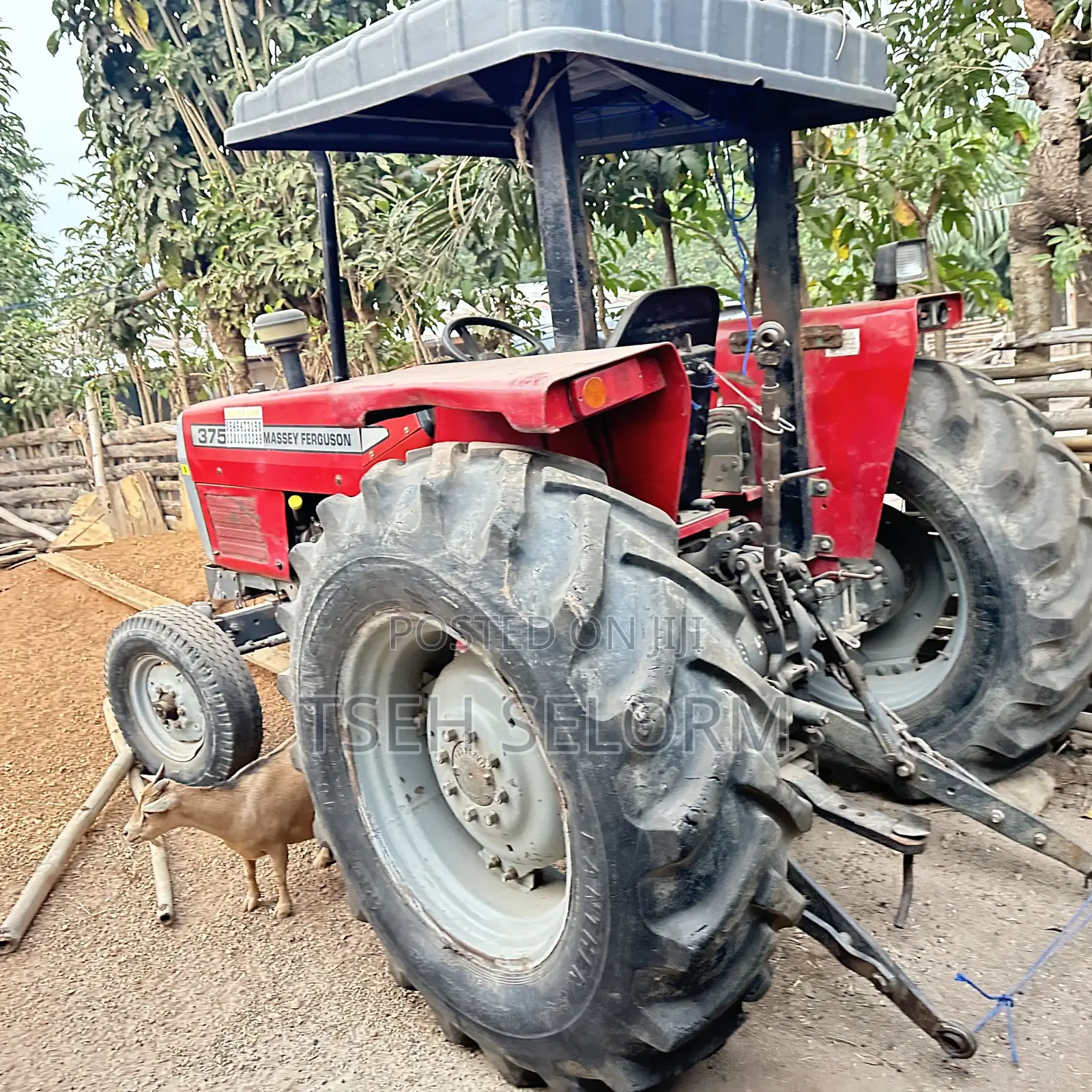 Mf 375 Tractor With Plough