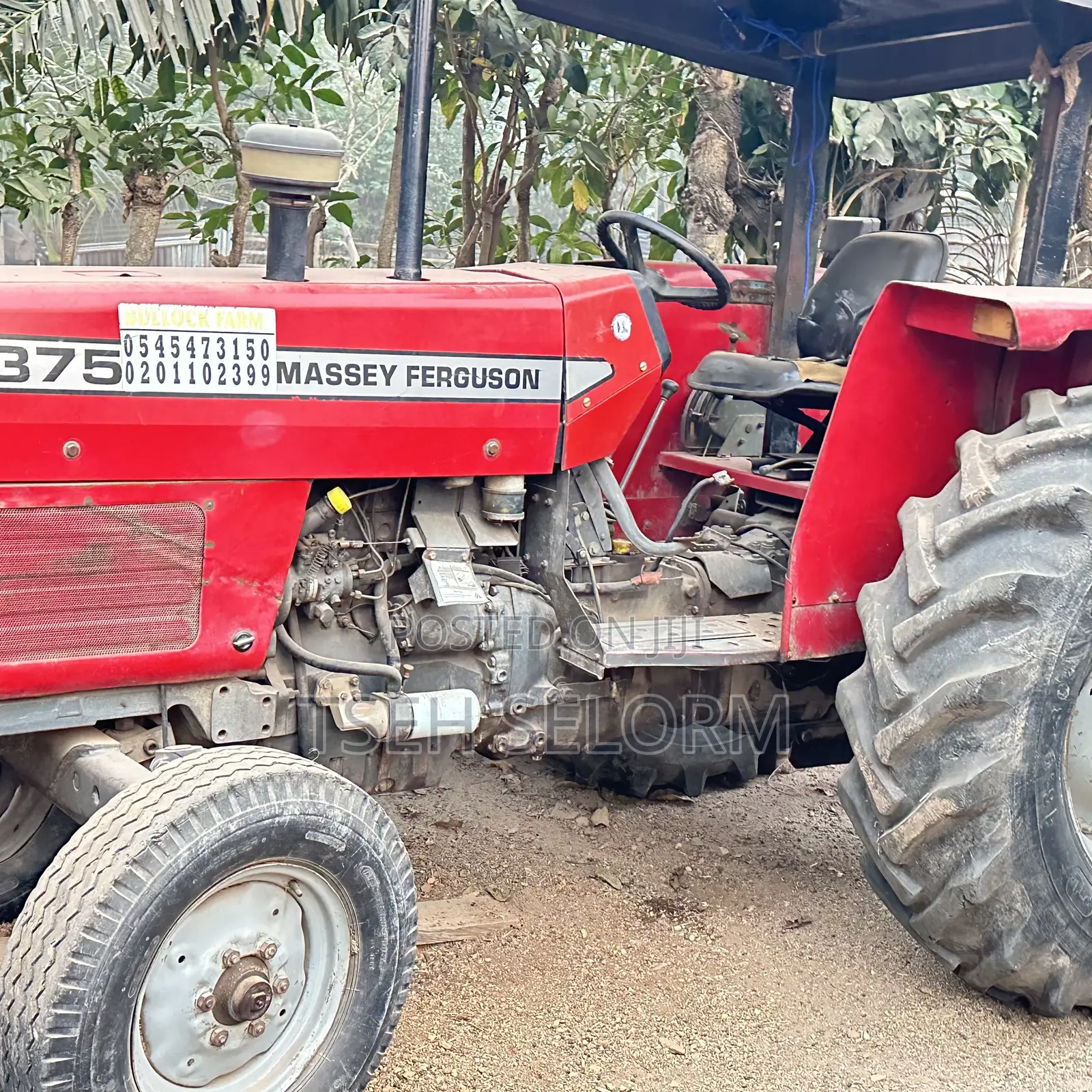 Mf 375 Tractor With Plough