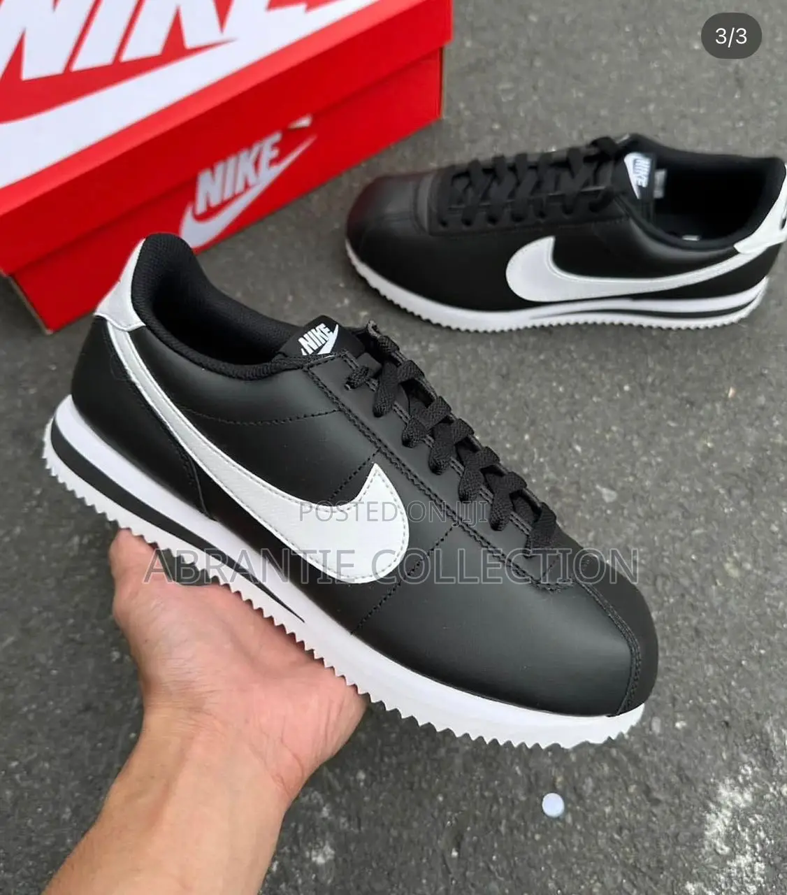 Nike Leather Cortez Black/White