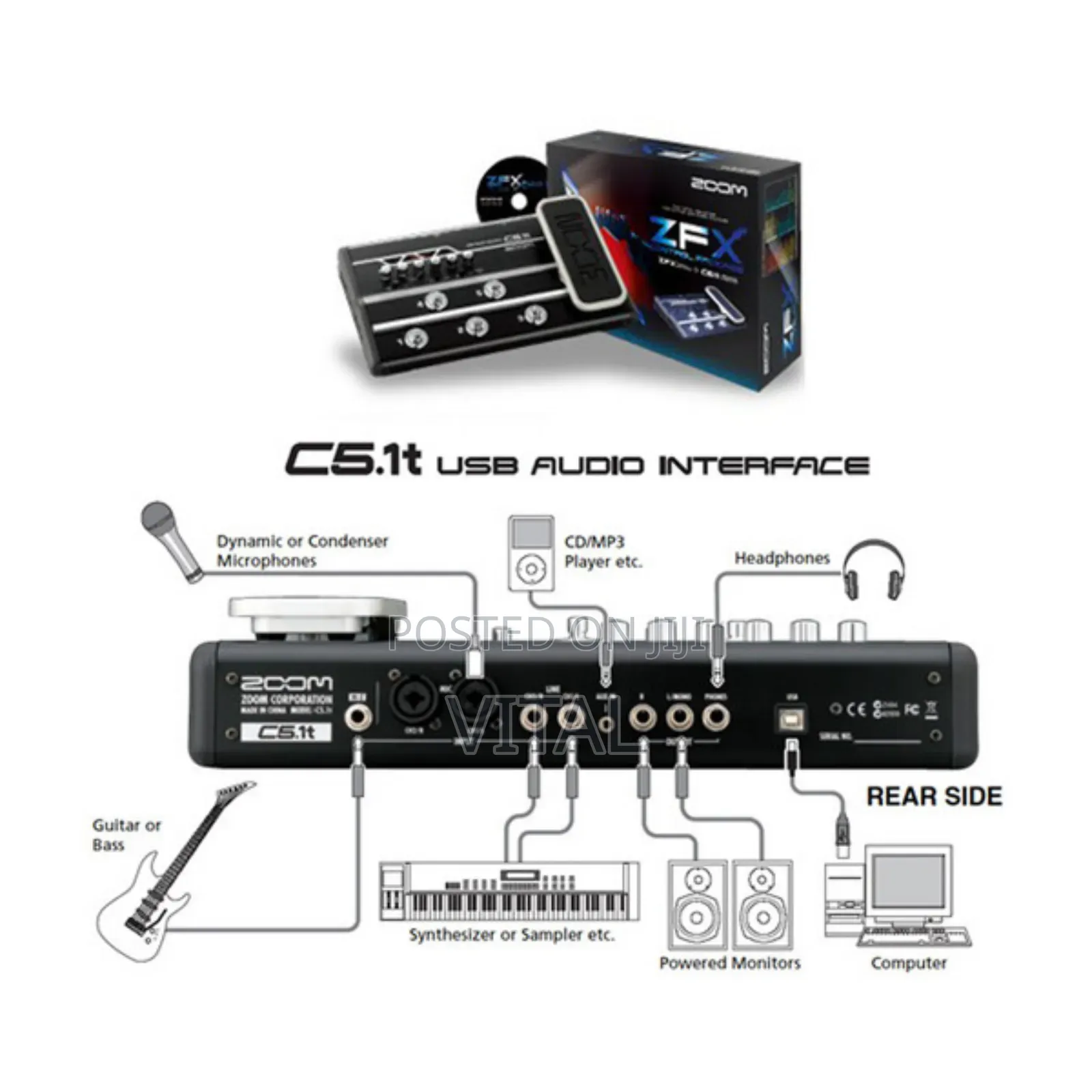 Zoom C5.1t Sound Card Guitar Effects