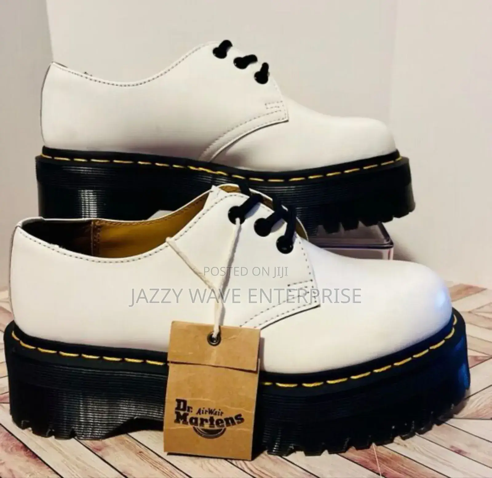 White Dr. Martens Shoe