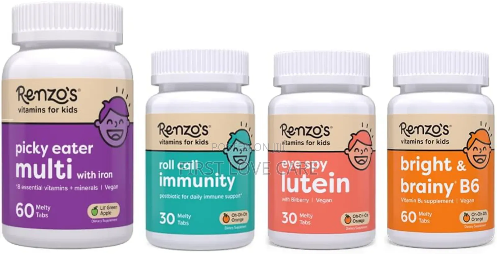 Renzo Picky Eater , Roll Call Immunity, Eye Spy Lutein, Bright Brain