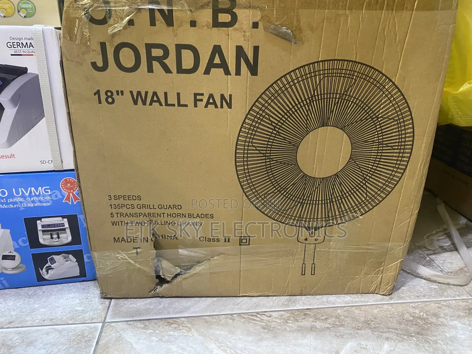 O.N.B Jordan 18” Wall Fan