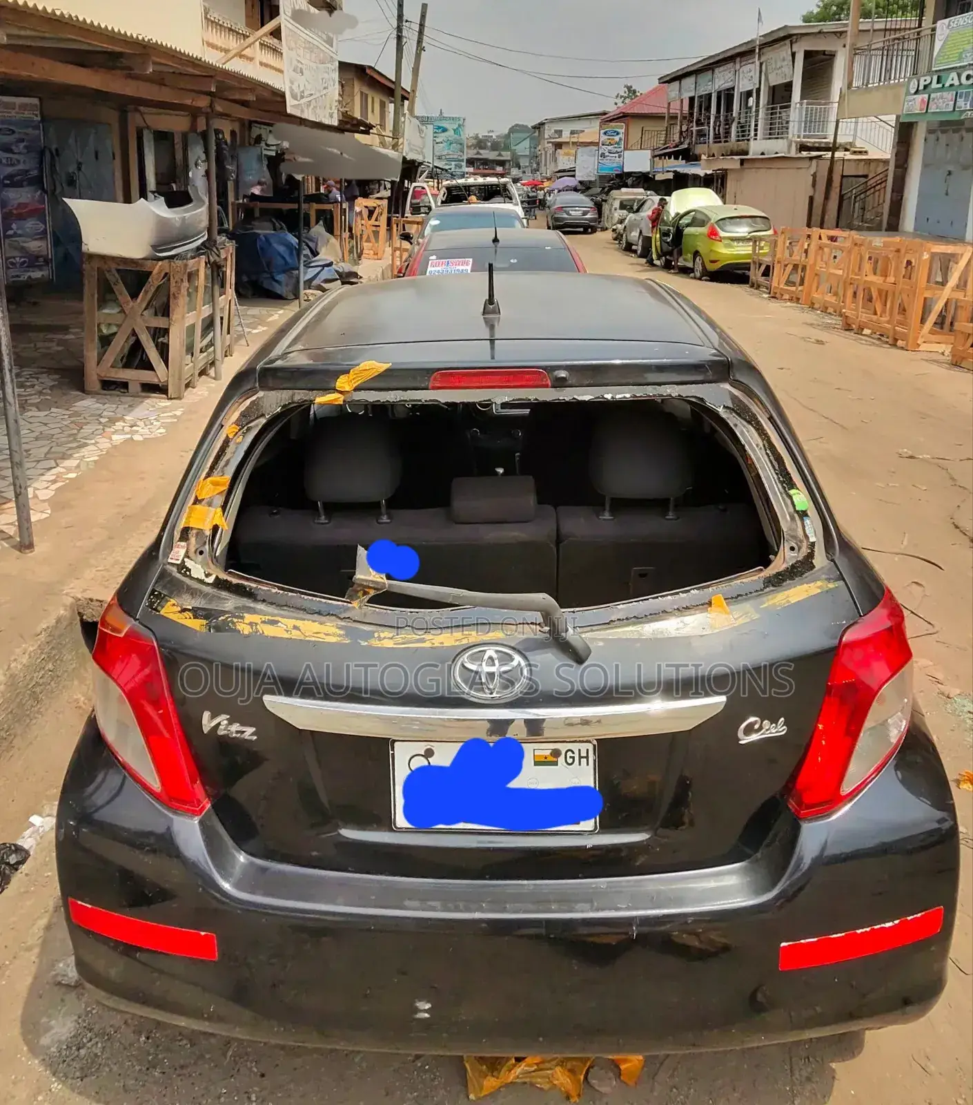 2011 To 2018 Toyota Vitz Heated Tailgate Window Back Glass Available
