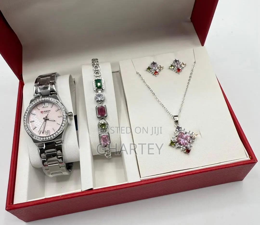 Unique Black Silver Design Ladies Luxury Set