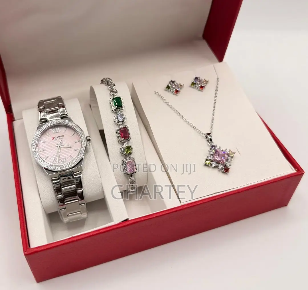 Unique Black Silver Design Ladies Luxury Set