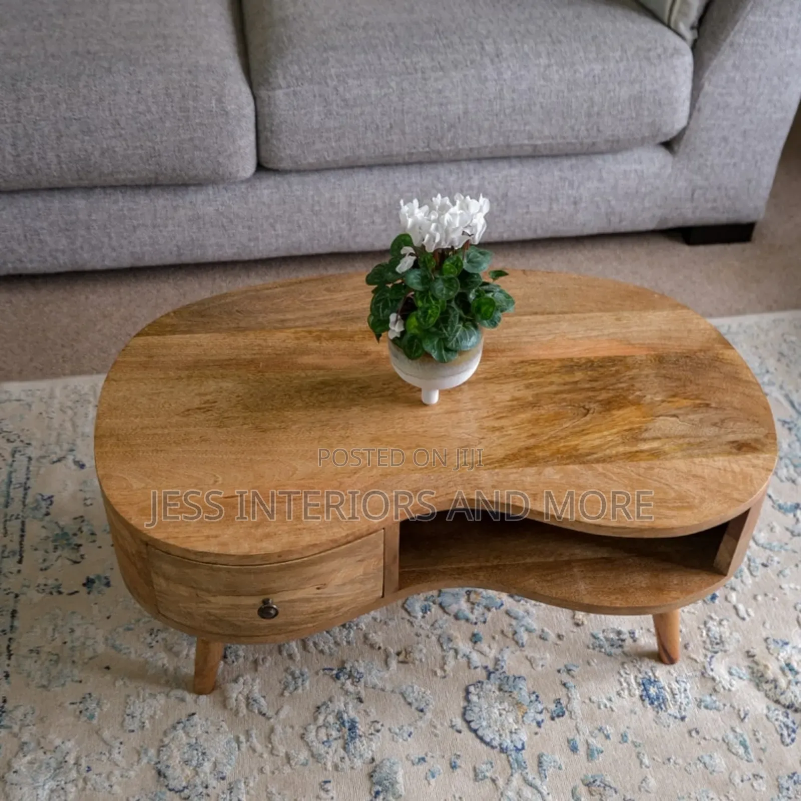 Wave Coffee Table With Drawer