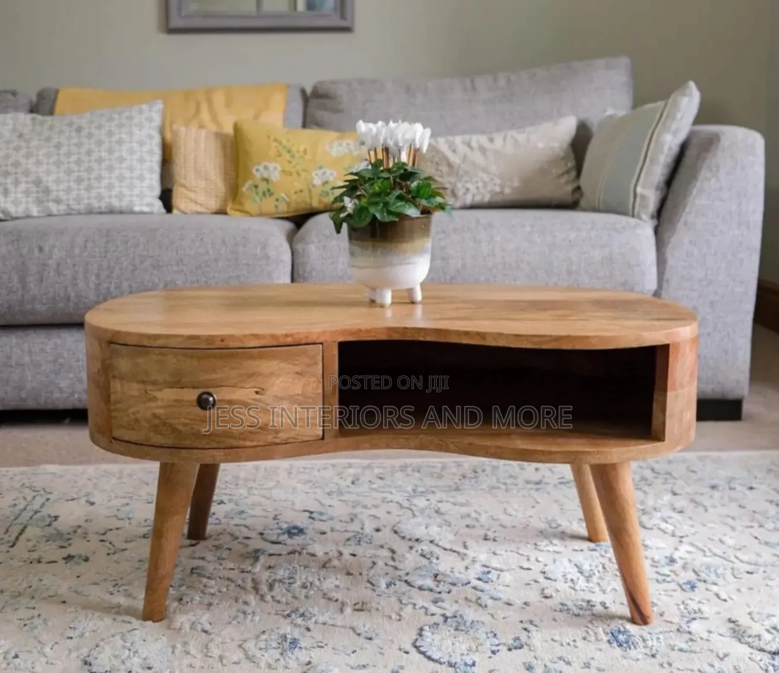 Wave Coffee Table With Drawer