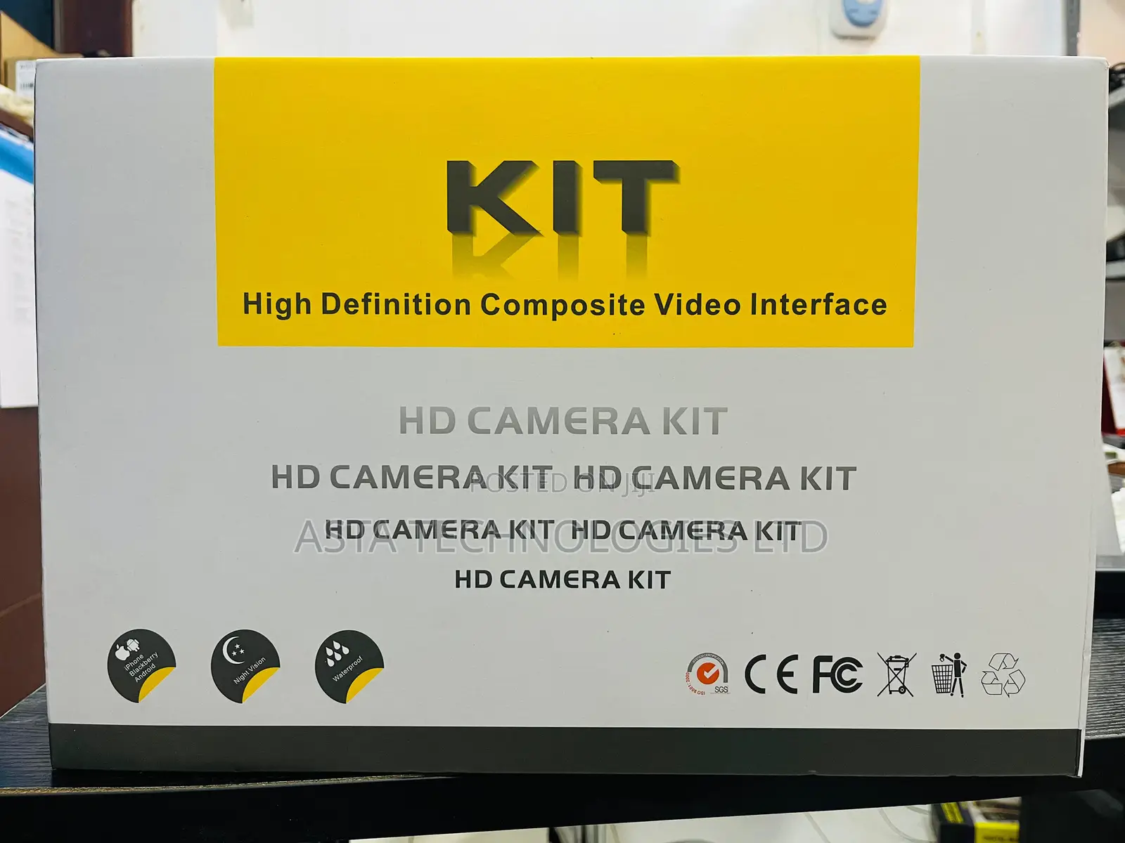 CCTV Camera 4 Channel Complete Kit With Wires Cables Plug Play