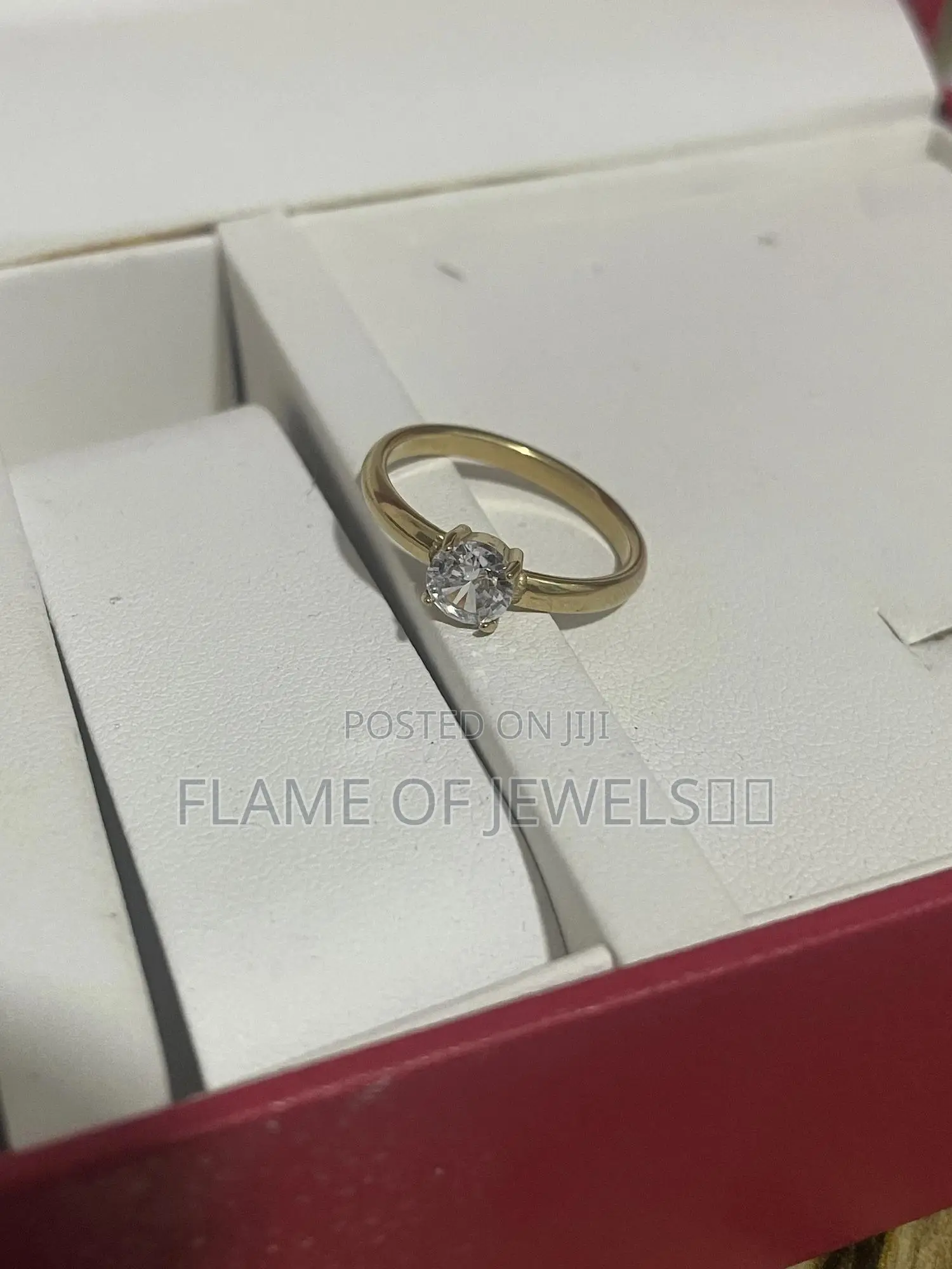 Round Stone Gold Promise Rings