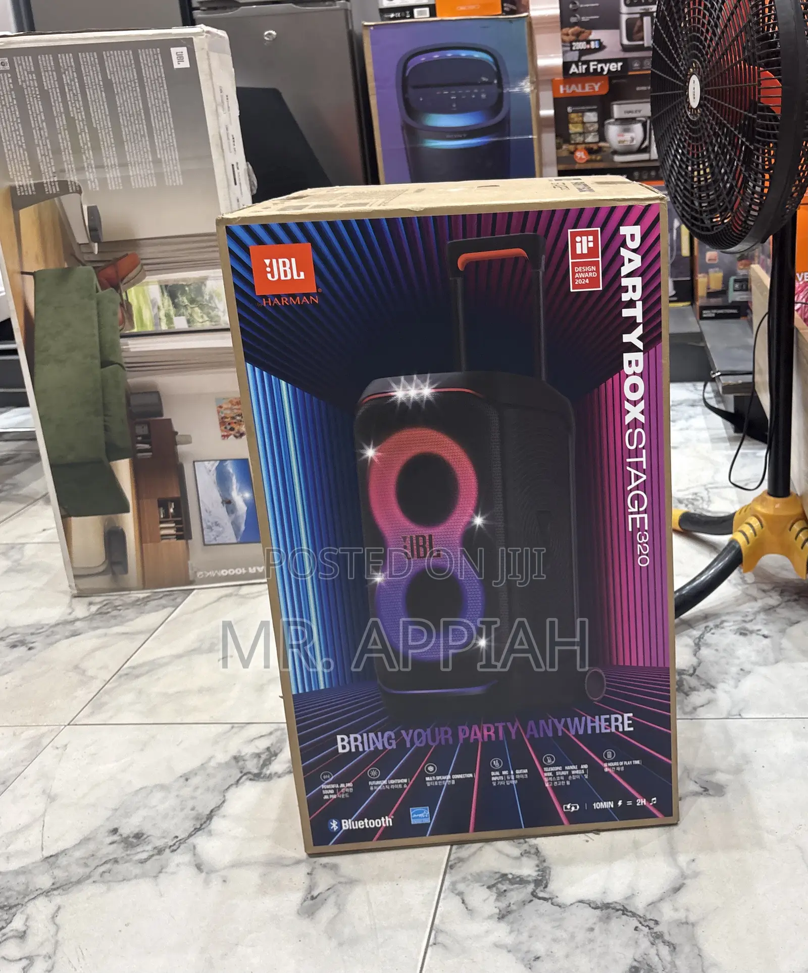 Fresh in Box JBL-Partybox320-Bk Bluetooth Speaker(Black) 