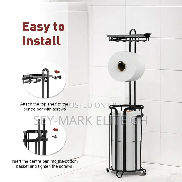 T -Roll /Tissue Holder With Top Shelf