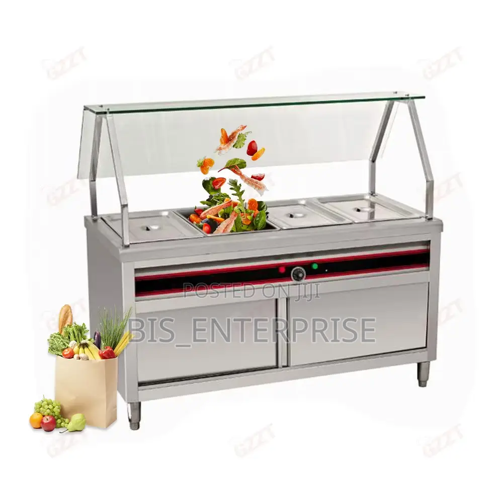 Commercial Stainless Steel Bain Marie With Shelves